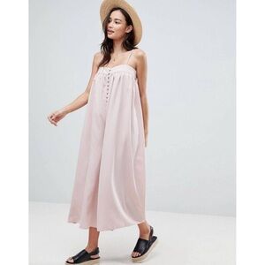 ASOS Women's Minimal Cami Jumpsuit With Button Detail - 12